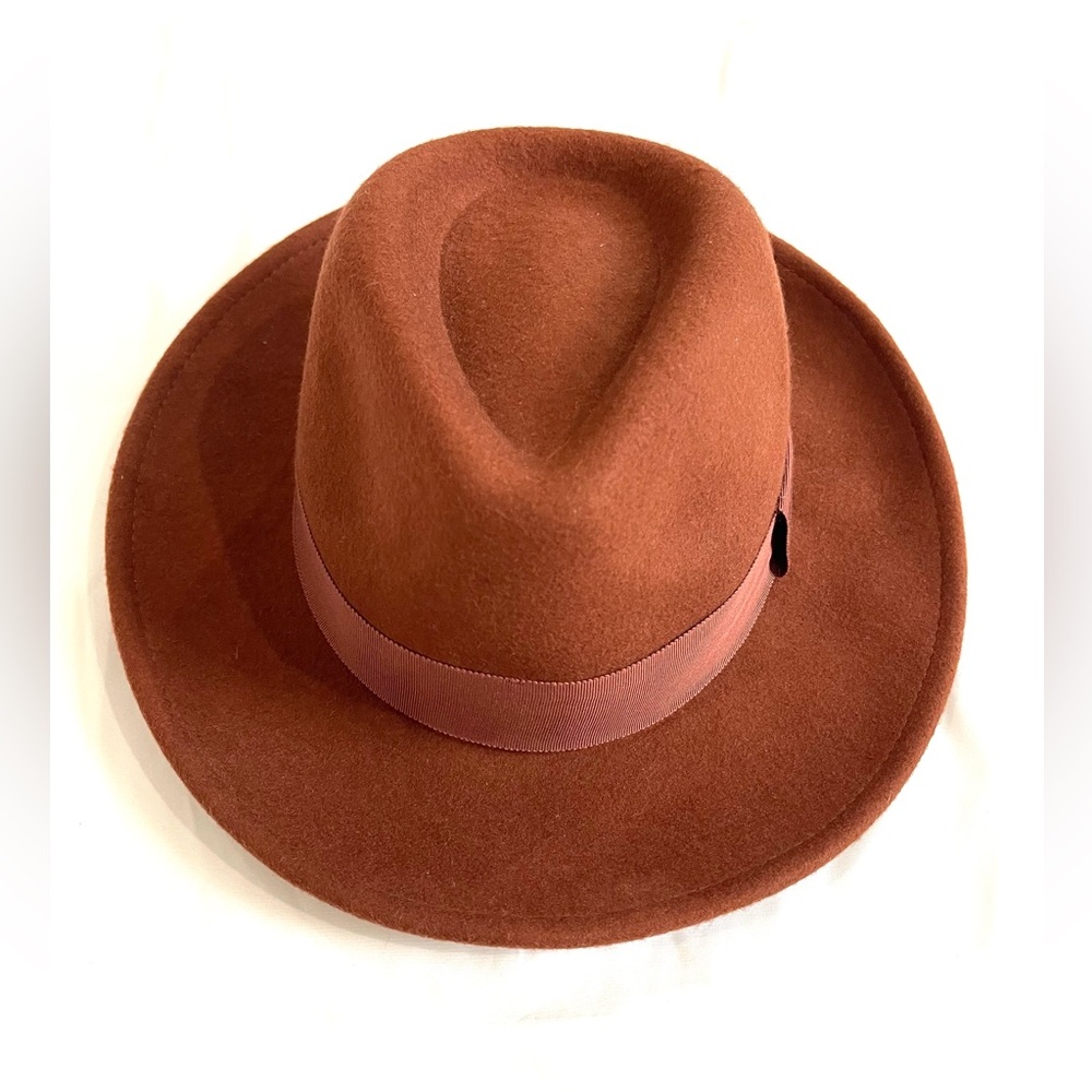 ALDO Woman’s Wool Fedora Brown Hat Small Medium